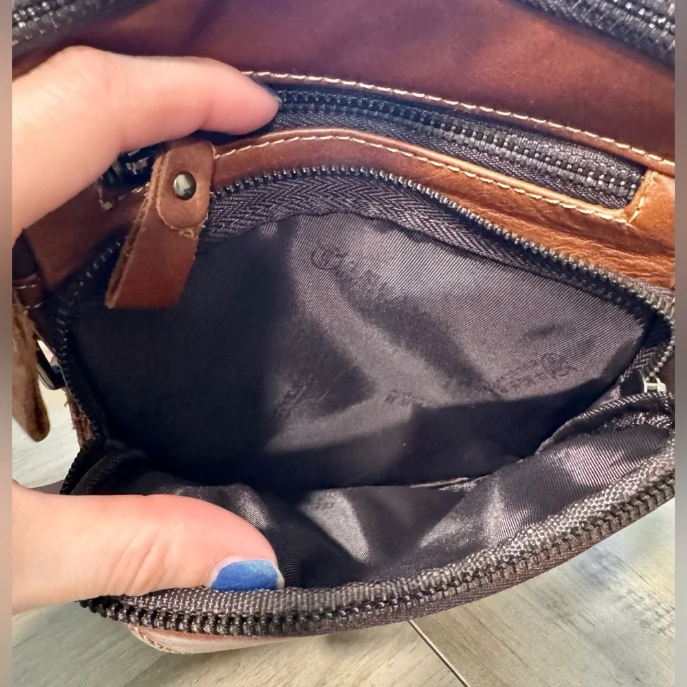 Brown Leather Messenger Bag for Men Bullcaptain